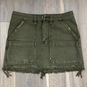 Army Green Free People Skirt